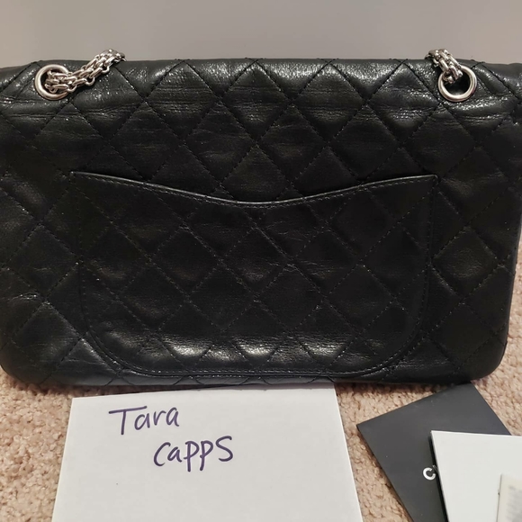 Chanel medium black shimmer reissue - Picture 3 of 11